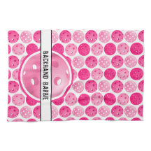 Pickleball Rosa e Picklebolas Brancas Personalizad