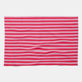 Pano De Prato Pink and Red Striped Kitchen Towel