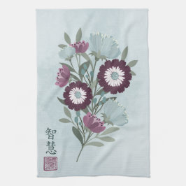 Pano De Prato Plum gerbera daisy blue floral buquê asiático
