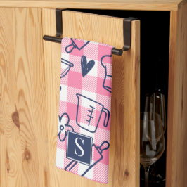 Pano De Prato Preppy Baking Pink Gingham