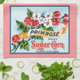 Pano De Prato Prímrose Flowers Vintage Crate Art Kitchen