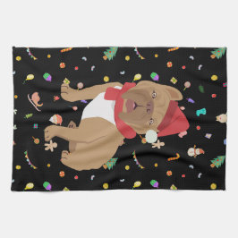 Pano De Prato Puppy Love for Holidays: Cute Kitchen Towels