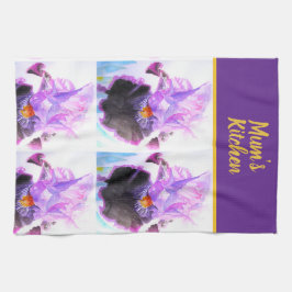 Pano De Prato Purple Black Iris Irises Flowers Floral Flower