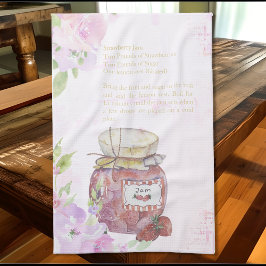 Pano De Prato Receita de Emperramento de Morango de Cozinha