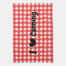 Red Gingham Check Patterno I Heart Canning