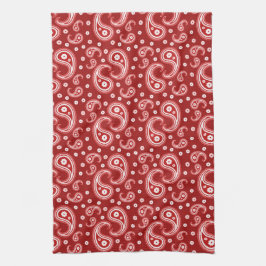 Pano De Prato Red Paisley