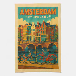 Pano De Prato Retro Amsterdã Holanda