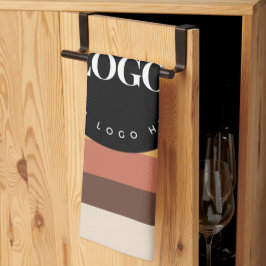 Pano De Prato Retro Stripes Logotipo da empresa Boas-vindas 60s 