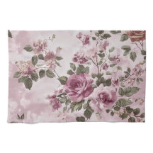 Rosa Floral Rosa Vintage em Aquarela
