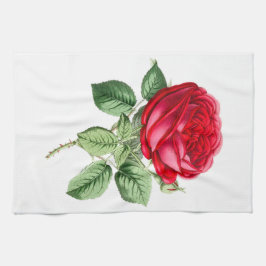 Pano De Prato Rosa vermelha antiga simples