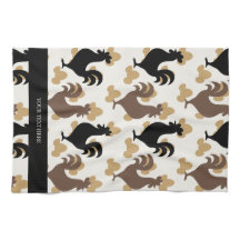 Rustic Folk Art Rooster Pattern, Farmhouse Kitchen