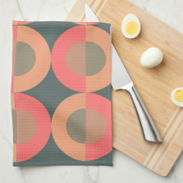 Pano De Prato Salmão Moderno do Século médio e Oliva