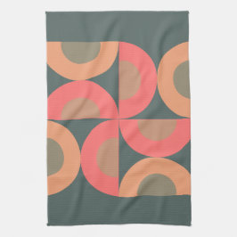 Pano De Prato Salmão Moderno do Século médio e Oliva