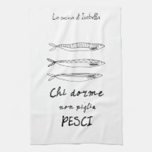 Sardinha de cozinha italiana desenho das aspas em 