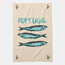 Pano De Prato Sardinhas do Festival de Lisboa, símbolo de Portug