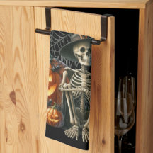 Skeleton Pumpkins Halloween Kitchen