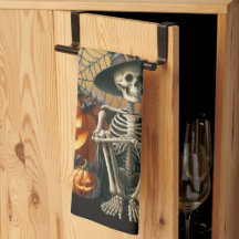 Skeleton Pumpkins Halloween Kitchen