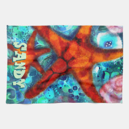 Pano De Prato Starfish Seashells Beach Personalizado