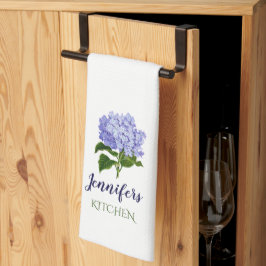 Pano De Prato Summer Floral Hydrangea Kitchen Towel