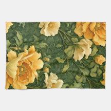 Tapeçaria Floral Dourada