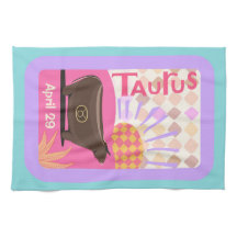Taurus Zodiac Tea Towel de aniversário personalizá
