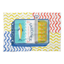 Tea Towel Eclectic Sardines Design