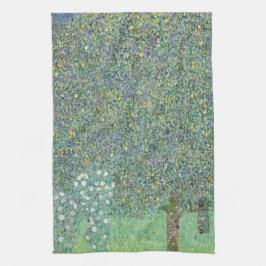 PANO DE PRATO TEA TOWEL: GUSTAV KLIMT : ROSEBUSHES