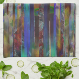 Pano De Prato Tiras rasas de texturas coloridas digitais