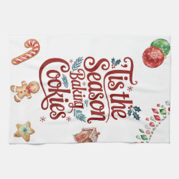 Pano De Prato 'Tis the Season Baking Cookies Kitchen Towel