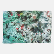 Toalhas azuis abstrato da cozinha, Abstrato