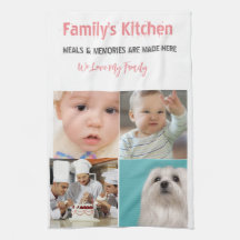 Toalhas de Cozinha com Foto e Tipografia Moderna