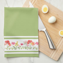 Toalhas de flor selvagem verde