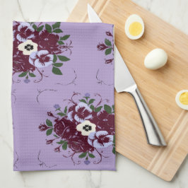 Pano De Prato Torchon - Bouquet de Violettes
