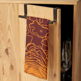 Pano De Prato Torres de Cozinha de Yarn Laranja