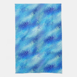 Pano De Prato Turquesa e Abstrato artística Real Azul Textura