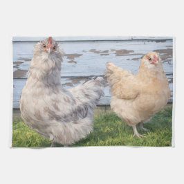 Pano De Prato Two Anime Chickens Farmhouse Kitchen Towel