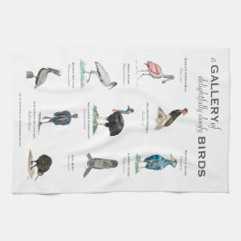 Pano De Prato Uma Galeria de Pássaros Deliciosamente Doofy