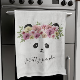 Pano De Prato Urso Panda Bonito Enfrentando A Túbua Moderna De E