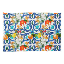 Verão, azulejos sicilianos, majolica, azulejo cerâ