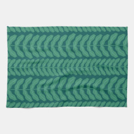 Pano De Prato Verdant Whimsy Folhas - Azul
