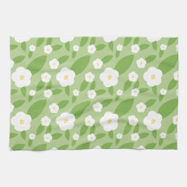 Pano De Prato Verde floreado