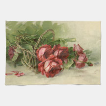 Vintage Dia de os namorados Love, Crimson Rosa ver