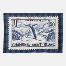 Pano De Prato Vintage Ski Chamonix-Mont Blanc