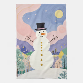 Pano De Prato Watcher alegre de inverno