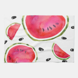 Pano De Prato Watercolor Watermelon Tea Towel 