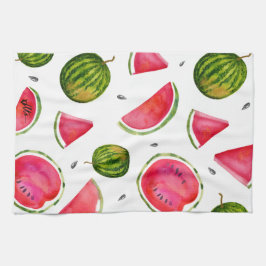 Pano De Prato Watercolor Watermelon Tea Towel para sua cozinha