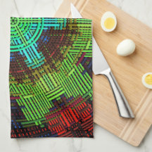 Weave Mandala Verde Vermelho e Azul