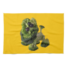 Yellow dog kitchen towel.