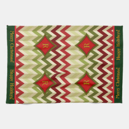 Pano De Prato Zigzag Natal (Monograma)