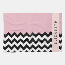 Pano De Prato Zigzag preto-e-branco, Chevron, rosa, seu nome